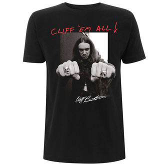 tričko pánske Metallica - Cliff Burton - Fists - Black - RTMTLTSBFIS